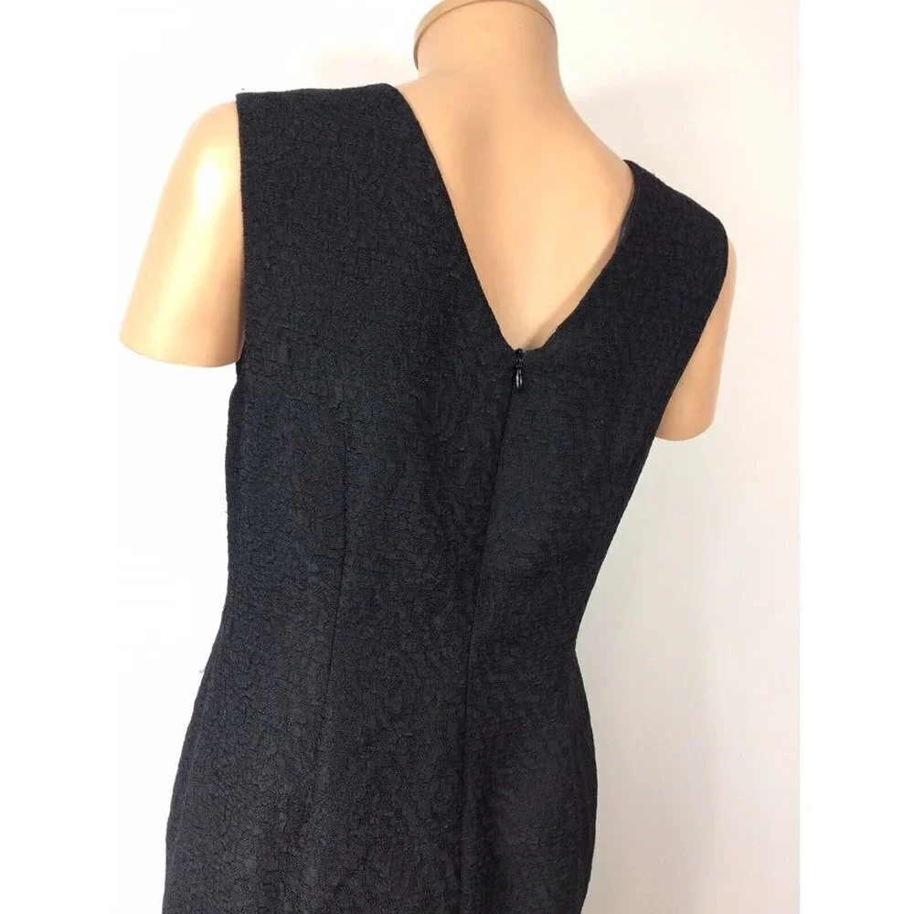 Carmen Marc Valvo Black Dress Womens 6 - Picture 5 of 9